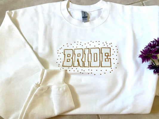 "BRIDE" Crewneck Embroidered Crewneck